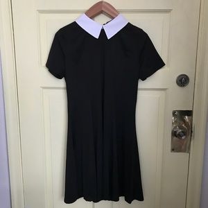 Back-to-School NWT White Collar Black Dress, sz L